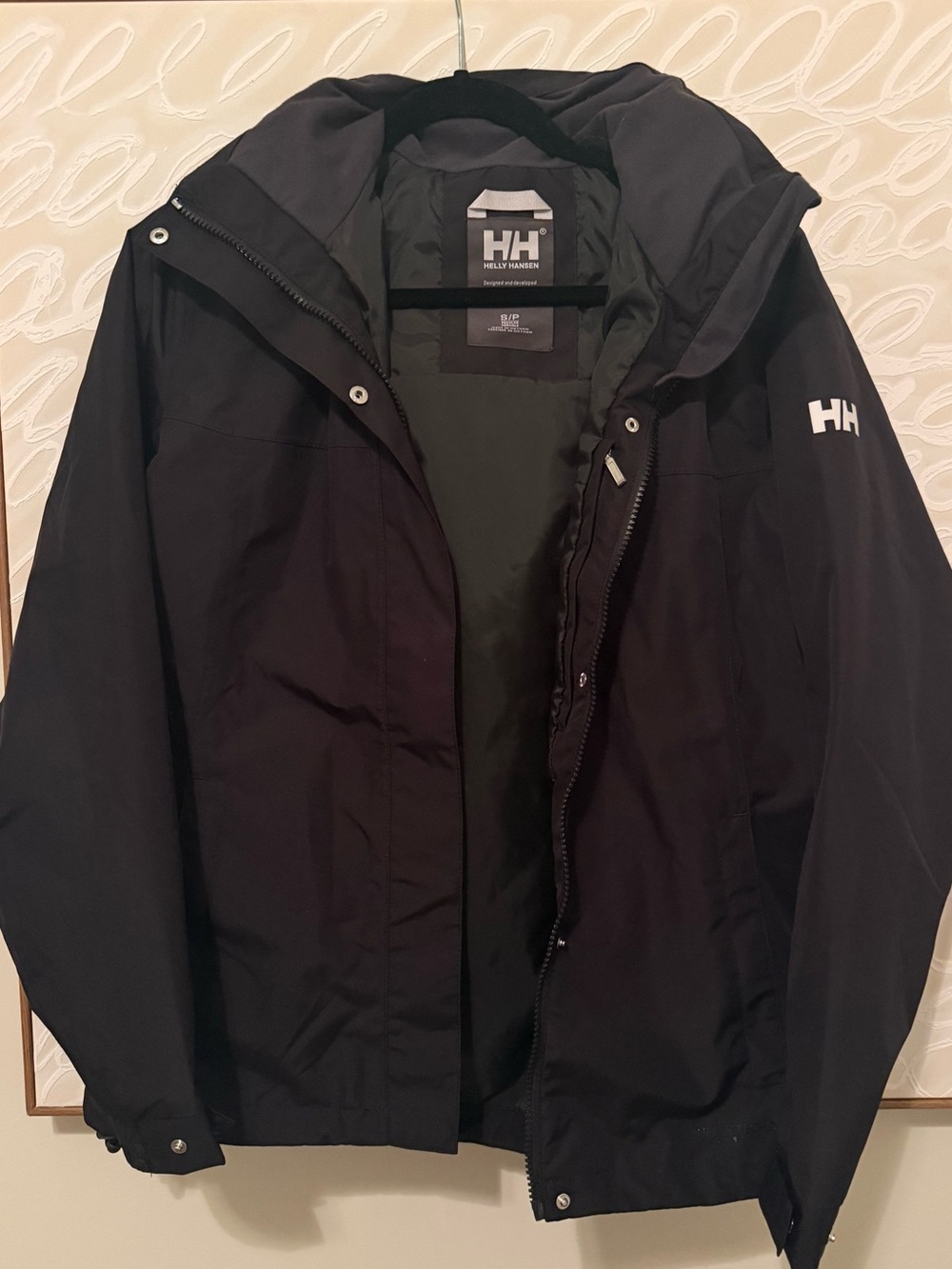 Helly Hansen Black Waterproof Raincoat with Hood